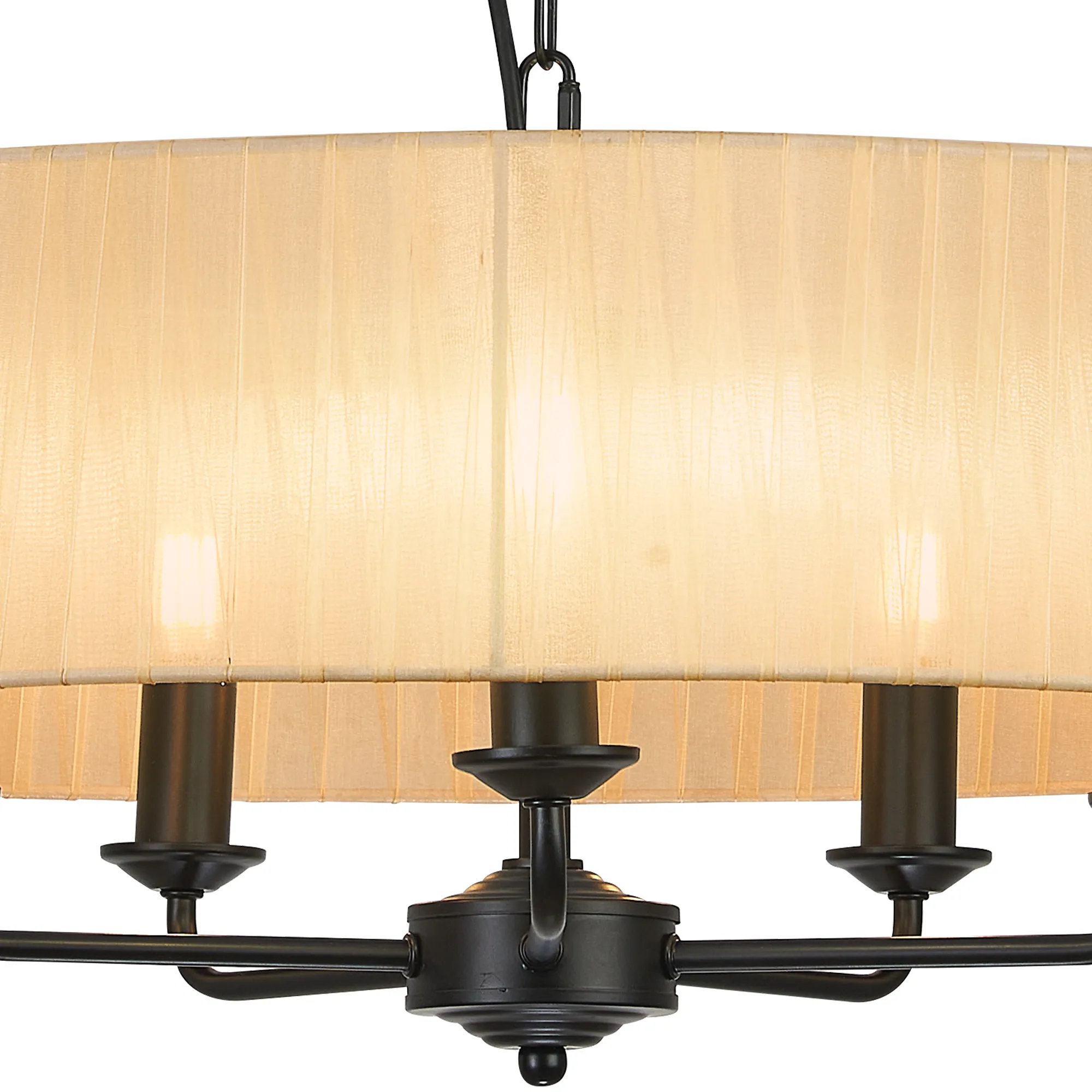 Banyan 45cm 3 Light Pendant Matt Black, Soft Bronze DK1030  Deco Banyan MB SB